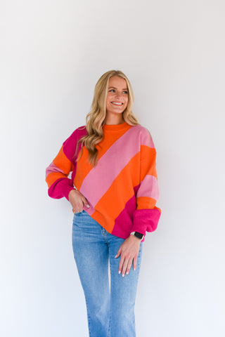 Vibrant Vibes Colorblock Sweater