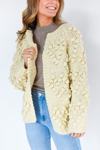 You Sweater Believe It Pom Pom Cardigan