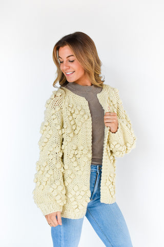 You Sweater Believe It Pom Pom Cardigan