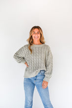 Load image into Gallery viewer, Plush Hour Cable Knit Sweater
