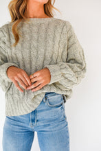 Load image into Gallery viewer, Plush Hour Cable Knit Sweater

