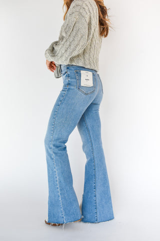 Hidden Happi High Rise Flare with Front Slit
