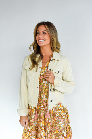Hidden Rebel Frayed Denim Jacket