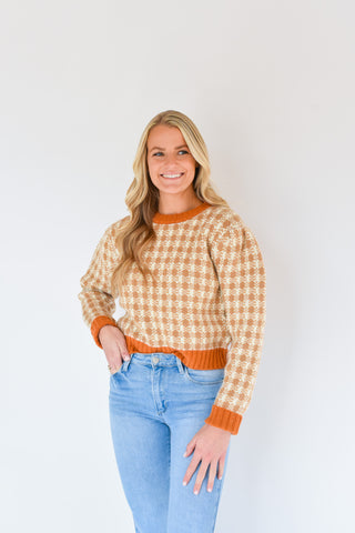 Plaid News Sweater