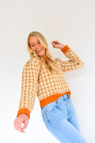 Plaid News Sweater