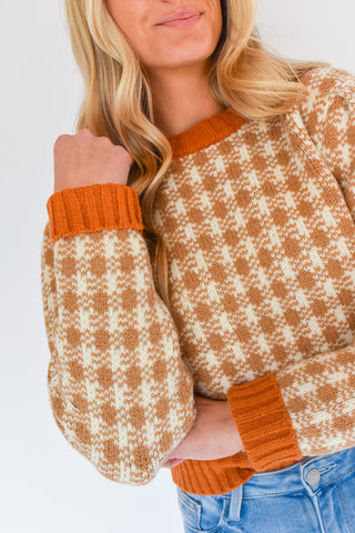 Plaid News Sweater