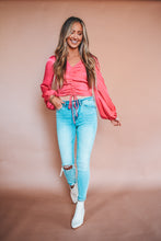 Load image into Gallery viewer, It&#39;s A Tie Satin Top
