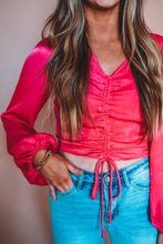 Load image into Gallery viewer, It&#39;s A Tie Satin Top
