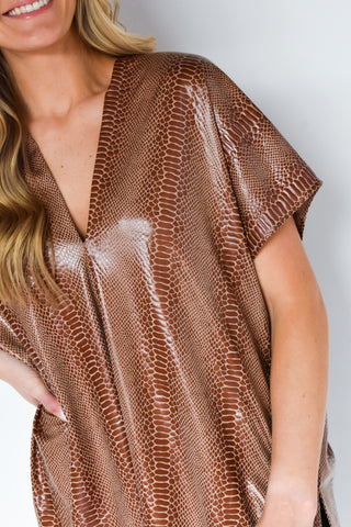 Forever Leather Animal Print Tunic