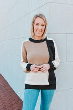 Load image into Gallery viewer, Perfectly Neutral Color Block Sweater
