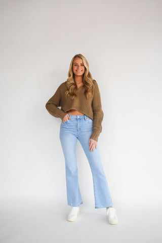 We Taupe You Love Collared Sweater