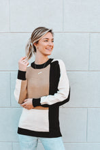 Load image into Gallery viewer, Perfectly Neutral Color Block Sweater
