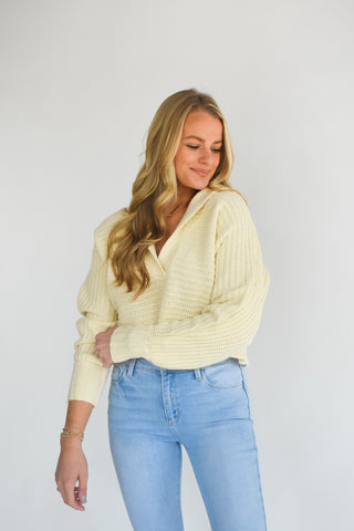 We Taupe You Love Collared Sweater