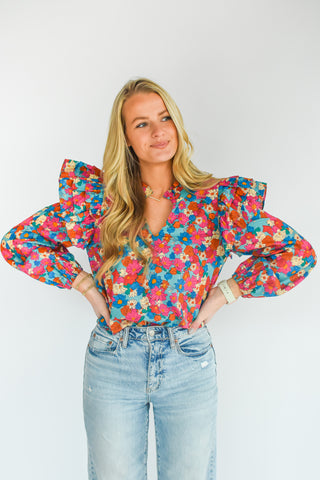 Flower Gang Ruffled Top