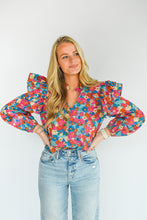 Load image into Gallery viewer, Flower Gang Ruffled Top
