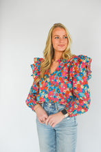 Load image into Gallery viewer, Flower Gang Ruffled Top
