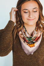 Load image into Gallery viewer, Fall Florals Satin Square Scarf
