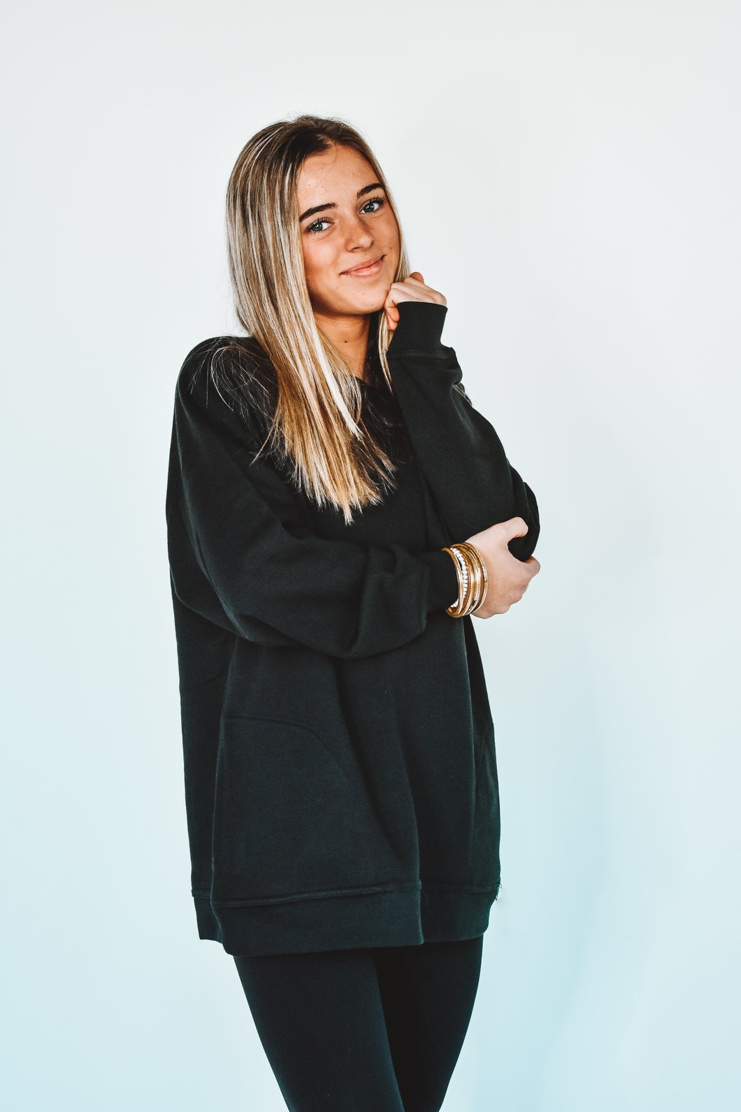 Crew Neck Raglan Pullover