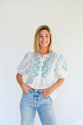 Get Real Embroidered Top