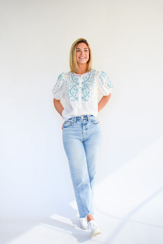 Get Real Embroidered Top