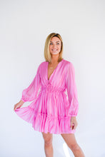 Load image into Gallery viewer, Bring Ya To The Pink Shimmer Dress
