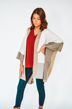Load image into Gallery viewer, On The Color Block Poncho Sweater
