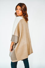 Load image into Gallery viewer, On The Color Block Poncho Sweater
