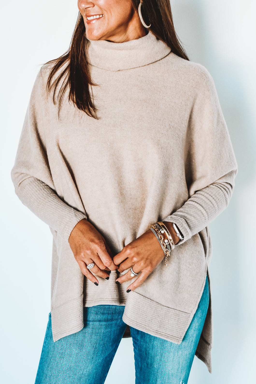Life Is A Breeze Brushed Turtleneck Top