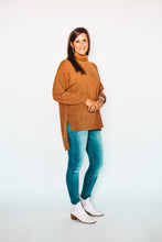 Load image into Gallery viewer, Be A Fashionista Pinstripe Turtleneck Top
