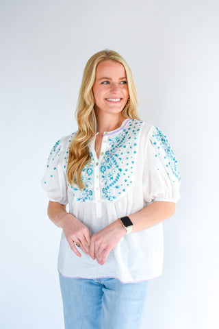 Get Real Embroidered Top
