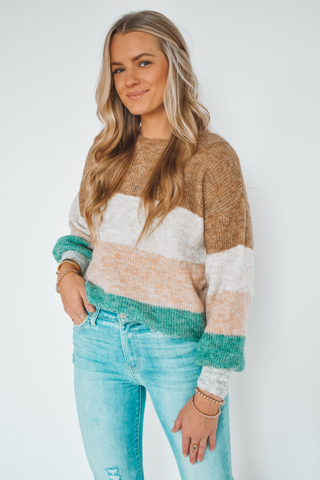 Say It Ain't Snow Striped Sweater