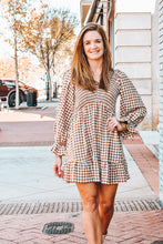 Load image into Gallery viewer, I Love Smock N Roll Gingham Dress
