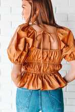 Load image into Gallery viewer, All We Know Is Poplin Puff Sleeve Top

