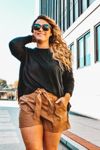 Load image into Gallery viewer, Leather Have I Ever Tie Shorts
