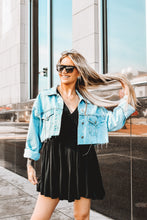 Load image into Gallery viewer, By Any Jeans Distressed Denim Jacket
