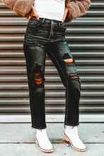 Load image into Gallery viewer, Distressed Relaxed Straight Jeans in Andrea
