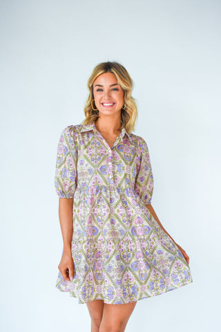 Freya Floral Collared Dress