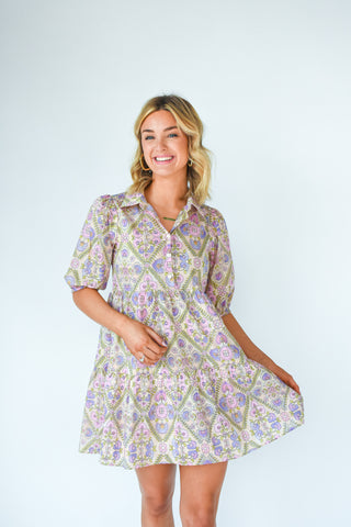 Freya Floral Collared Dress