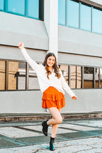 Load image into Gallery viewer, Orange You Cute Smocked Skort
