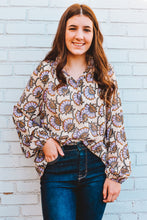 Load image into Gallery viewer, Bring Print On Semi Sheer Blouse
