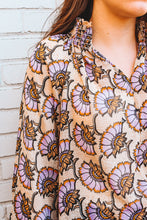 Load image into Gallery viewer, Bring Print On Semi Sheer Blouse
