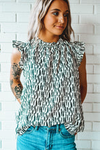 Load image into Gallery viewer, Print Is Life Ruffle Neck Blouse
