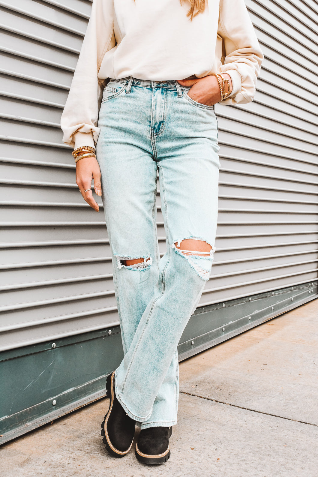 90's Vintage Flare Stretch Jeans