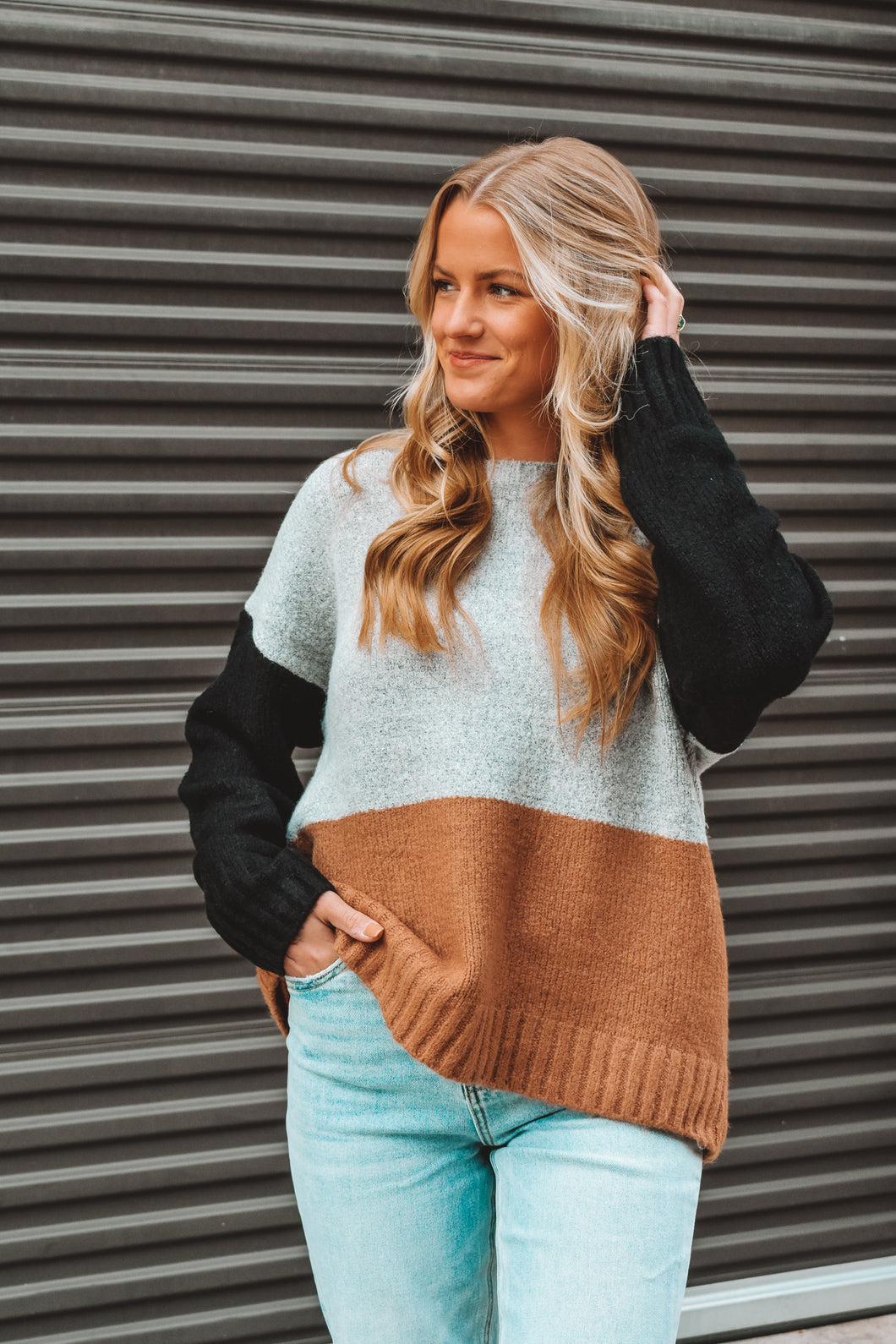 Seize The Day Colorblock Sweater
