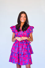 Load image into Gallery viewer, Merry Berry Tiered Mini Dress
