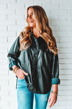 Load image into Gallery viewer, Let&#39;s Stay Faux Leather Shacket
