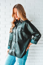 Load image into Gallery viewer, Let&#39;s Stay Faux Leather Shacket
