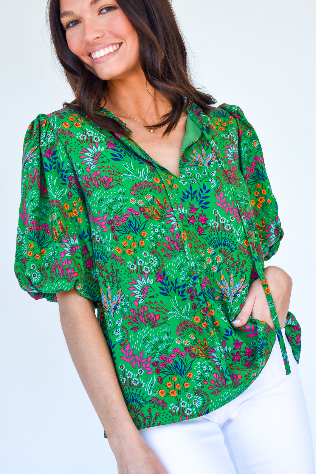 Empower The Flower Floral Print Blouse