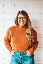 Load image into Gallery viewer, Cut The Crop Mock Neck Sweater
