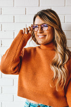 Load image into Gallery viewer, Cut The Crop Mock Neck Sweater
